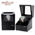 DRIKLUX Wooden Black Watch Winder Box Quiet Motor